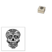SUGAR SKULL Holz Art Briefmarke Gummistempel (Stempel)