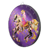 Sugar Skull Horse & Lady Dartboard Dartscheibe (Vorderseite rechts)