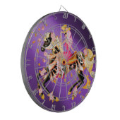 Sugar Skull Horse & Lady Dartboard Dartscheibe (Vorderseite Links)