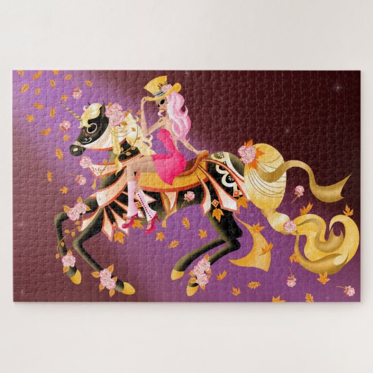 Sugar Skull Horse & Lady Jigsaw Puzzle (Horizontal)