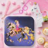 Sugar Skull Horse & Lady  Paper Plate Pappteller (Party)