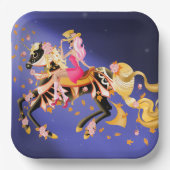 Sugar Skull Horse & Lady  Paper Plate Pappteller (Vorderseite)