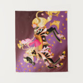 Sugar Skull Horse & Lady Wandteppich (Vorderseite)