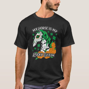 Sugar Skull Horse Lucky Charm St Patricks Day d T-Shirt