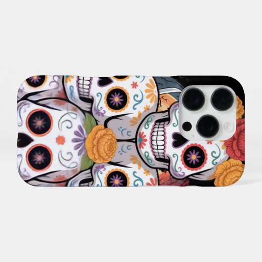 Sugar Skull iPhone Case Hülle (Rückseite (Horizontal))