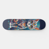 Sugar Skull Kitty Skateboard (Horizontal)