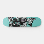Sugar Skull Kitty Skateboard (Horizontal)