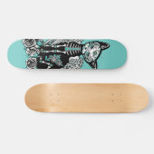 Sugar Skull Kitty Skateboard (Horizontal)