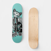Sugar Skull Kitty Skateboard (Vorderseite)