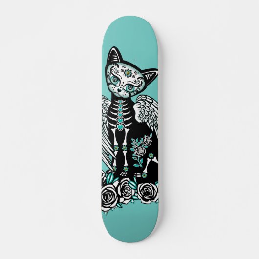 Sugar Skull Kitty Skateboard (Vorne)