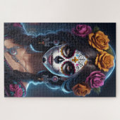 Sugar Skull - Kunst, Dichtung und Musik Puzzle (Horizontal)