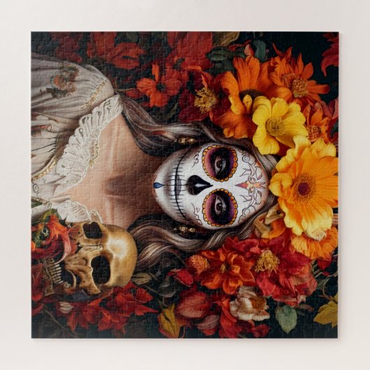 Sugar Skull Lady Puzzle (Horizontal)