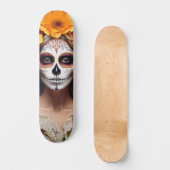 Sugar Skull Lady Skateboard (Vorderseite)