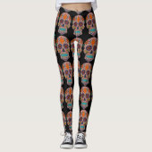 Sugar Skull Leggings Day of the Dead YOUR NAME (Vorderseite)