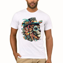 Sugar Skull Lion mit einem Top Hat