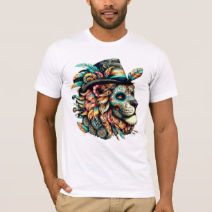 Sugar Skull Lion mit einem Top Hat