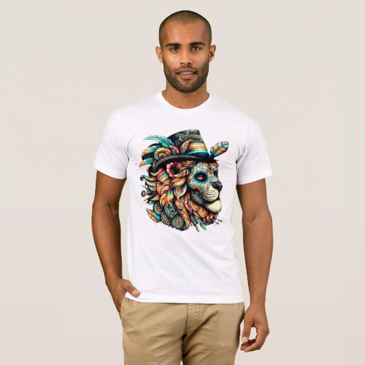 Sugar Skull Lion mit einem Top Hat (Vorne ganz)