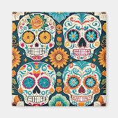Sugar Skull Magnet Illustration (Vorne)