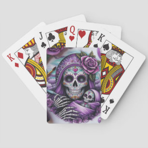 Sugar Skull Mama und ihr Baby Spielkarten
