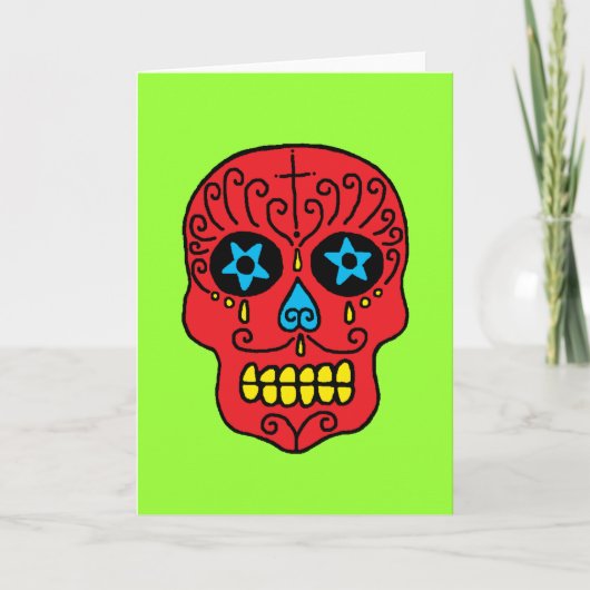 Sugar Skull Man Karte (Vorderseite)