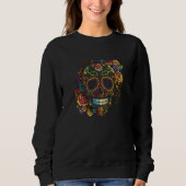 Sugar Skull Mardi Gras Sweatshirt (Vorderseite)
