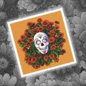 Sugar Skull Marigold Dia de Los Muertos Halloween Serviette
