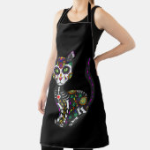 Sugar Skull Mexican Cat Halloween Day Of The Dead Schürze (InSitu)