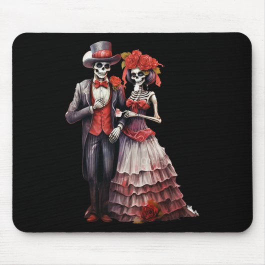 Sugar Skull Mexican Catrina Cinco De Mayo Dia De L Mousepad (Vorne)