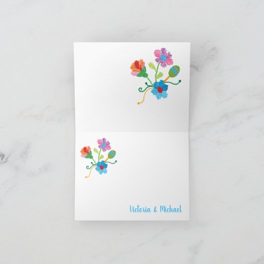 Sugar Skull Mexican Fiesta danke Ihnen Karten (Innenseite)