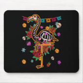 Sugar Skull Mexican Flamingo Knochen Halloween Mousepad (Vorne)