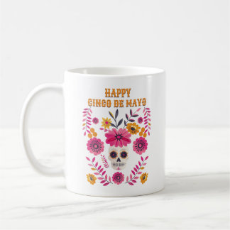 Sugar Skull Mexican Folk Motif Happy Cinco de Mayo Kaffeetasse