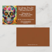 Sugar Skull Mexican Pottery Sales Shop Sales Etsy Visitenkarte (Vorne/Hinten)