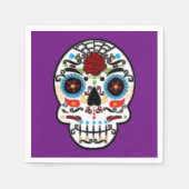 Sugar Skull Mexican Skeleton Party Serviette (Vorderseite)