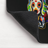 Sugar Skull mexikanische Dackel Knochen Halloween Mousepad (Ecke)