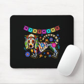 Sugar Skull mexikanische Dackel Knochen Halloween Mousepad (Mit Mouse)