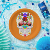 Sugar Skull Mexikanischer Kunsttag der Toten Pappteller (Party)