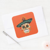 Sugar Skull mit Hat Dia de Muertos | Aufkleber (Umschlag)