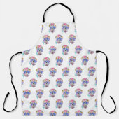 Sugar Skull Muster farbenfrohe Wasserfarbenkunst F Schürze (Vorderseite)