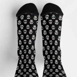 Sugar Skull Muster Halloween Socken