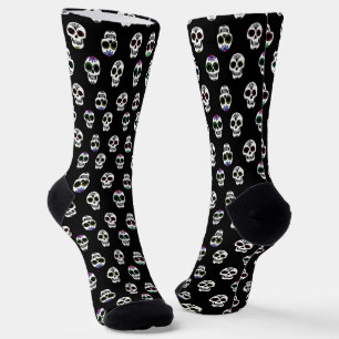 Sugar Skull Muster Halloween Socken