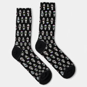 Sugar Skull Muster Halloween Socken (Rechts)