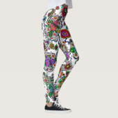 Sugar Skull Muster Ladys Leggings (Rechts)