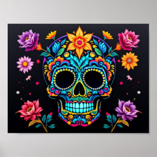 Sugar Skull N Roses Poster