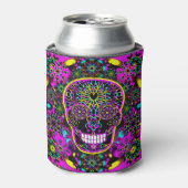 Sugar Skull Neon Pink Dosenkühler (Kanne Vorderseite)