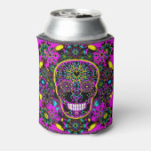 Sugar Skull Neon Pink Dosenkühler (Kanne Rückseite)