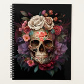 Sugar Skull Notebook, Skull Journal, Planer (Vorderseite)