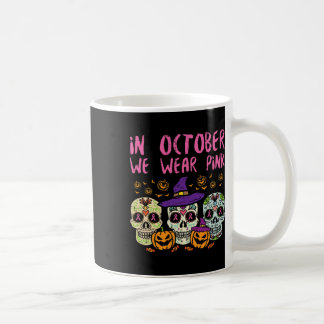 Sugar Skull October Pink Breast Cancer Awareness H Kaffeetasse