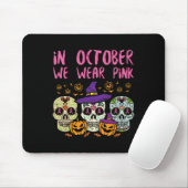Sugar Skull October Pink Breast Cancer Awareness H Mousepad (Mit Mouse)