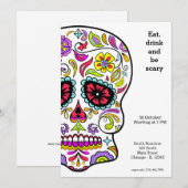 Sugar Skull Party Einladung (Vorne/Hinten)