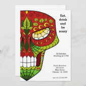 Sugar Skull Party Einladung (Vorne/Hinten)
